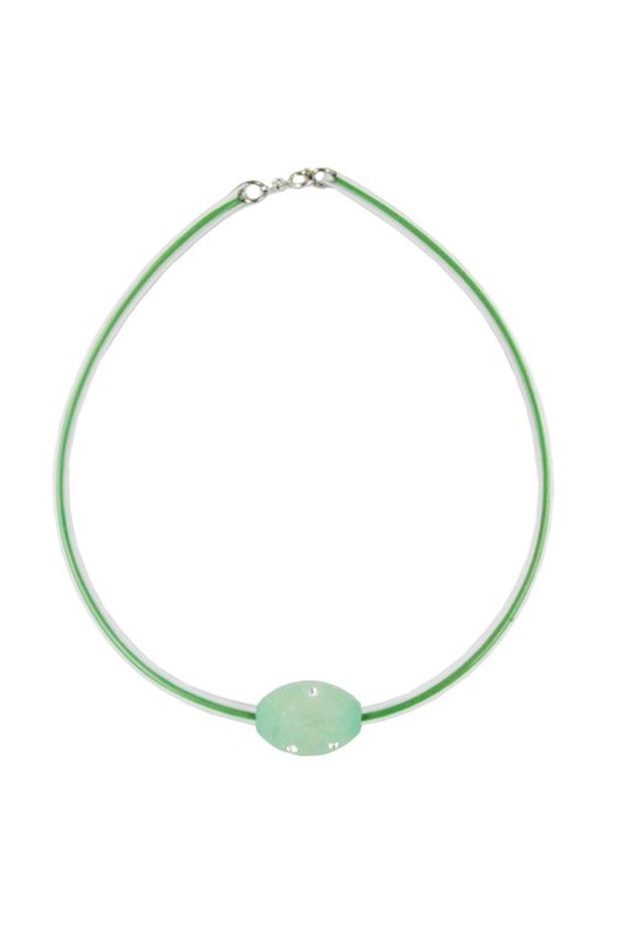 NECKLACE OLIVE MINT/TRANSPARENT