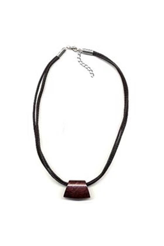 NECKLACE PURPLE/BLACK MARBLED