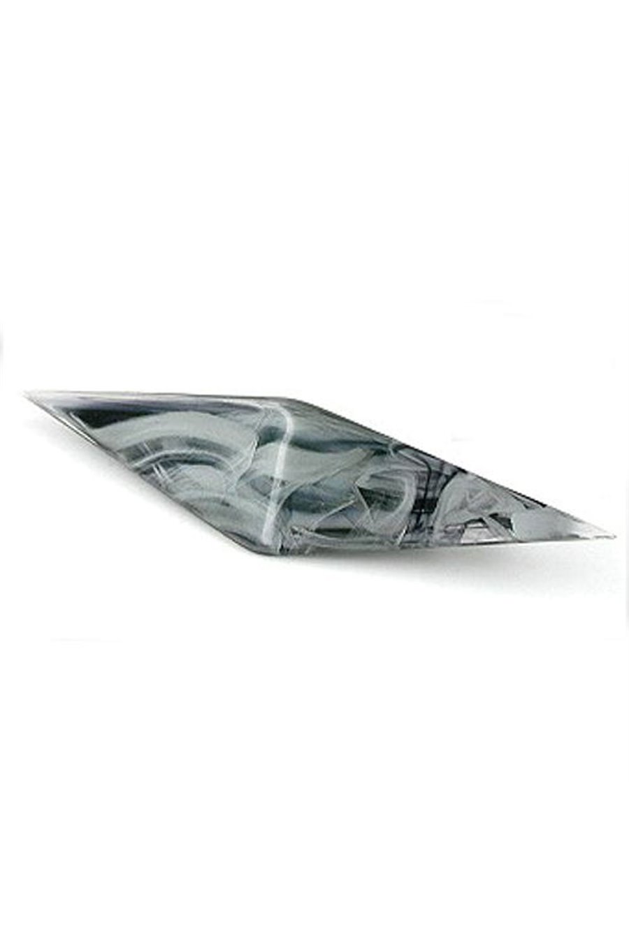 BROOCH SILVER BLACK MARBLED