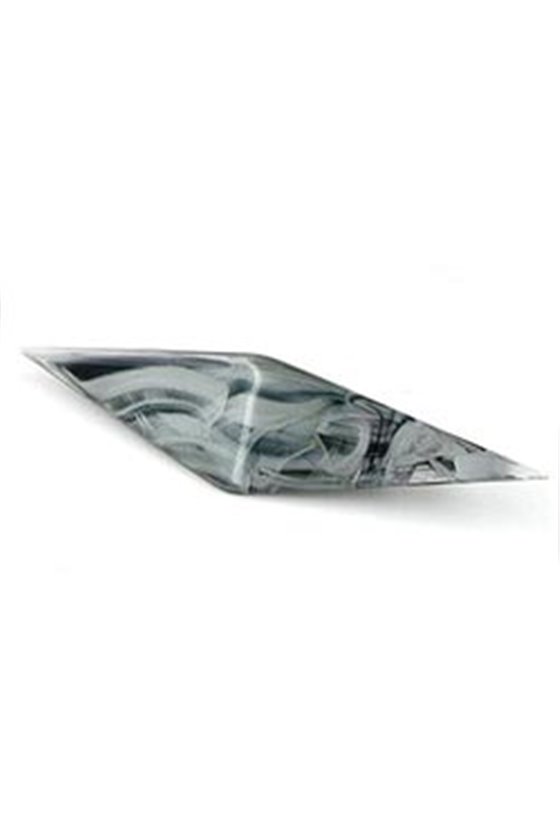 BROOCH SILVER BLACK MARBLED