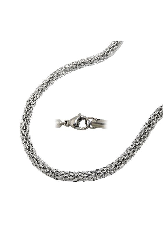 NECKLACE MESH LINK CHAIN STAINLESS STEEL