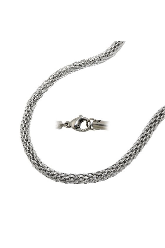 NECKLACE MESH LINK CHAIN STAINLESS STEEL