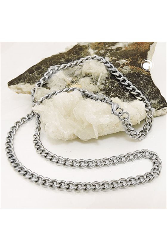 NECKLACE CURB CHAIN STAINLESS STEEL