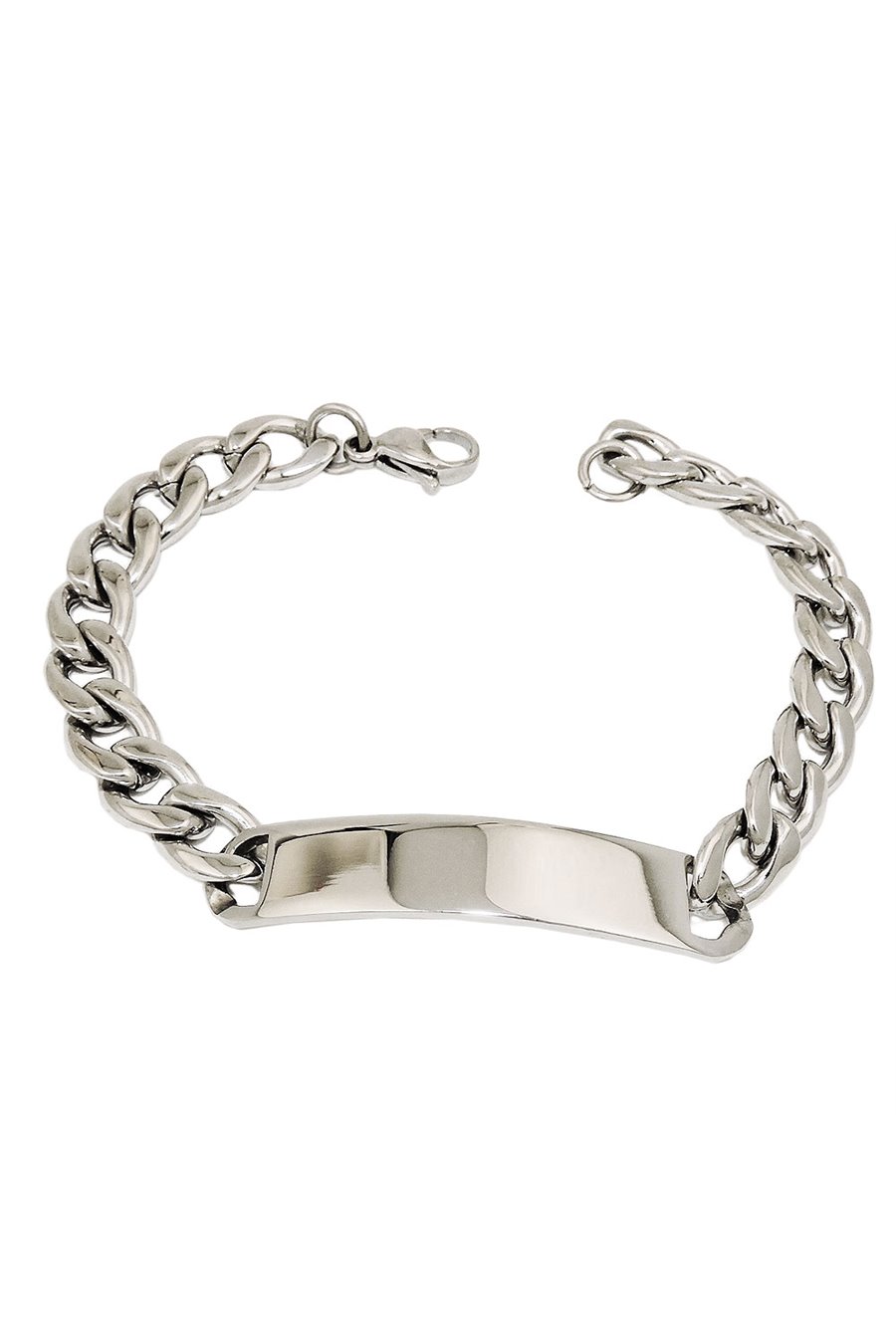 ID BRACELET CURB CHAIN STAINLESS STEEL
