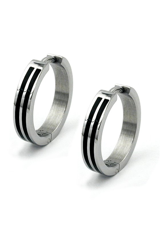 HOOP EARRINGS STAINLESS STEEL EYECATCHING DESIGN