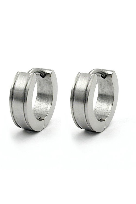 HOOP EARRINGS STAINLESS STEEL 13X4MM