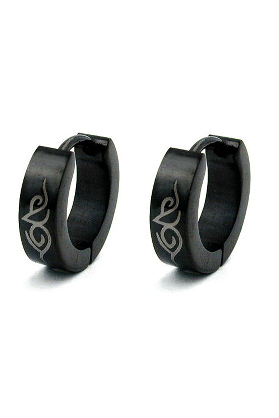 EARRINGS HOOP STAINLESS STEEL 13X4MM