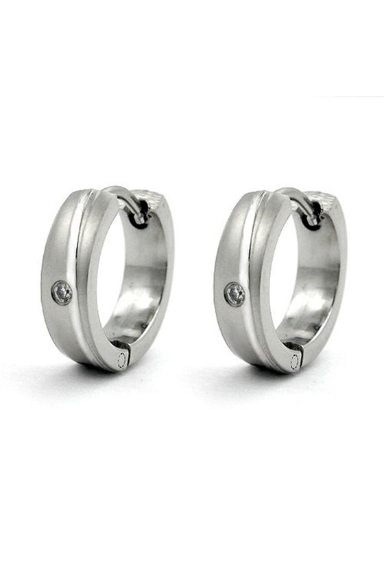 HOOP EARRING STAINLESS STEEL 15X4MM