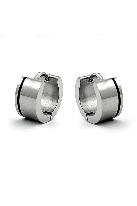 HOOP EARRINGS STAINLESS STEEL 13X7MM