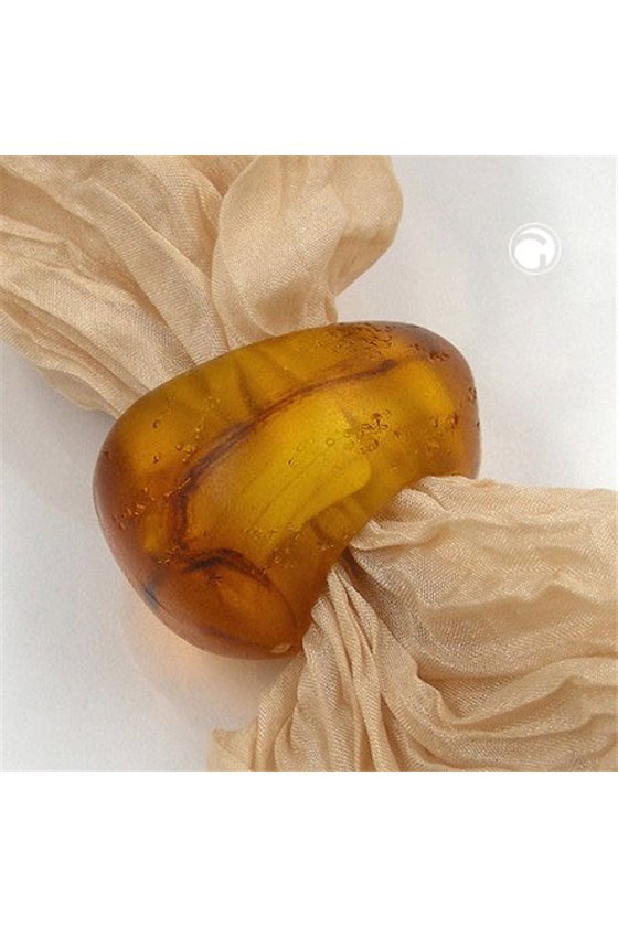 SCARF BEAD AMBER COLOURED 33MM