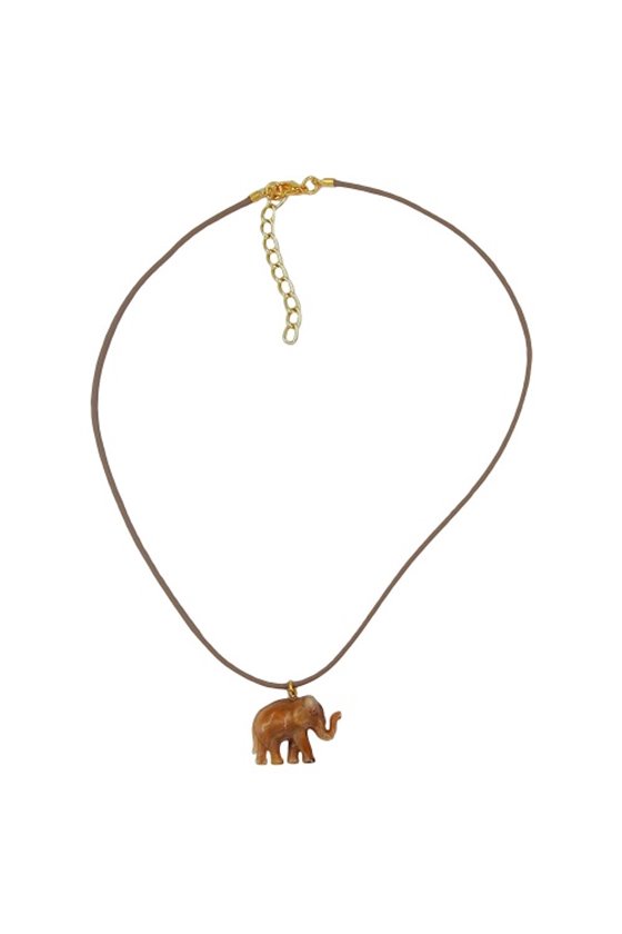 NECKLACE ELEPHANT BROWN