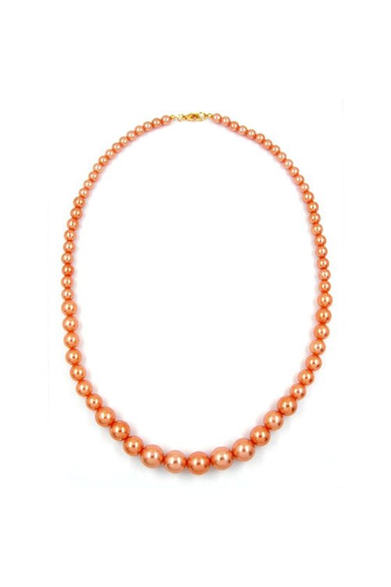 NECKLACE BEAD CHAIN APRICOT