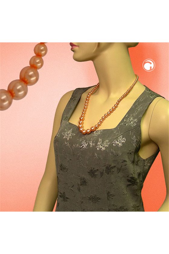 NECKLACE BEAD CHAIN APRICOT