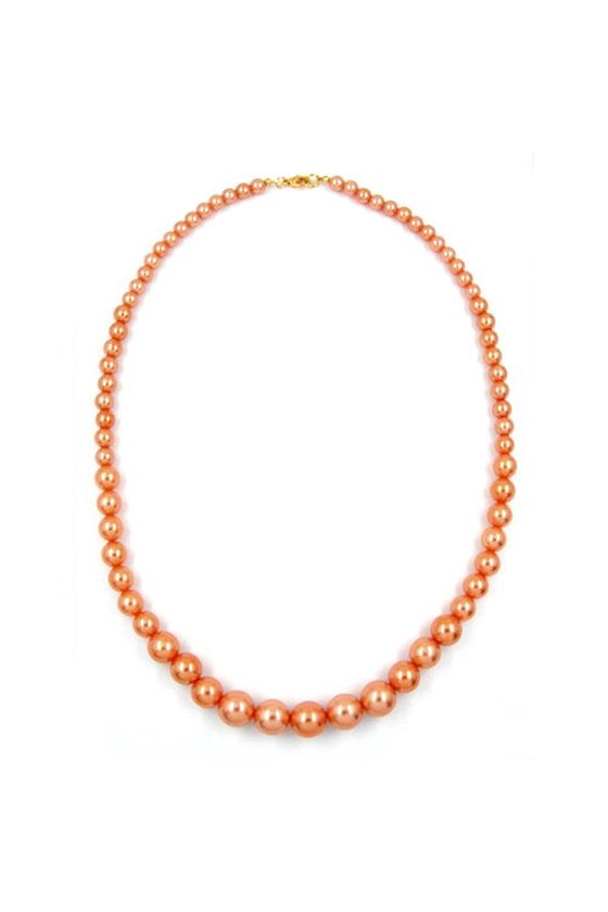 NECKLACE BEAD CHAIN APRICOT