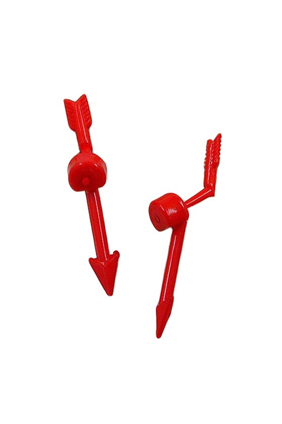 STUD EARRINGS RED FLASH TWO PARTS