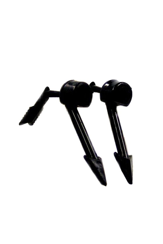 STUD EARRINGS BLACK FLASH TWO PARTS