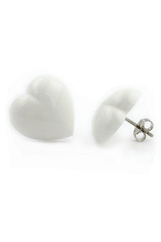 EARRINGS WHITE HEARTS
