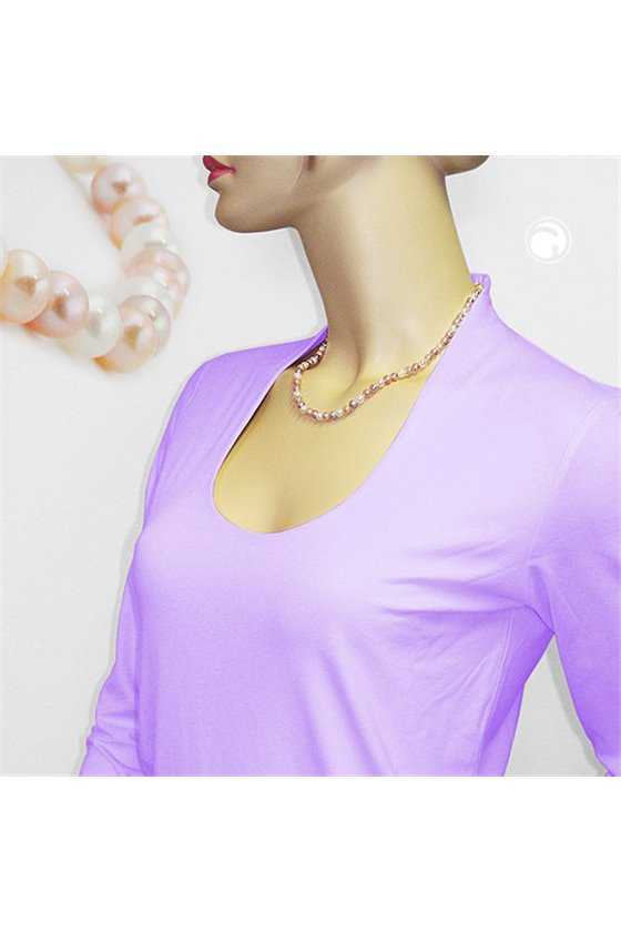 NECKLACE FRESH WATER PEARLS THREE COLOURED