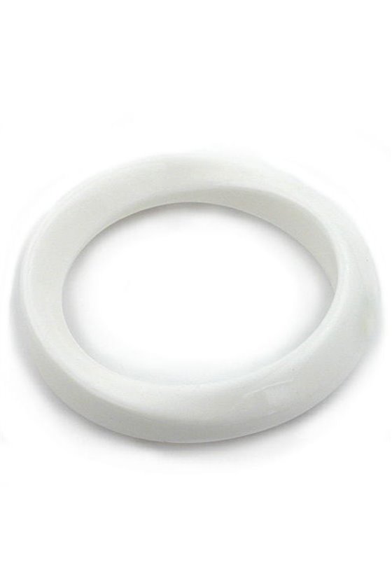 BANGLE WHITE SLIGHTLY TWISTED