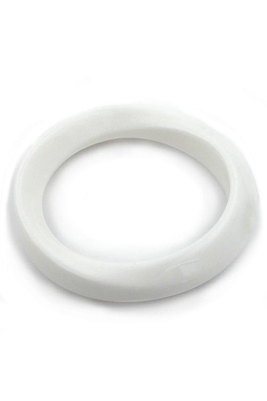 BANGLE WHITE SLIGHTLY TWISTED