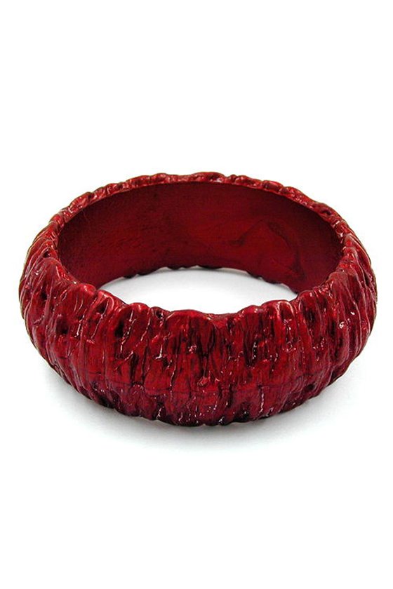 BANGLE RED METAL BARK LIKE