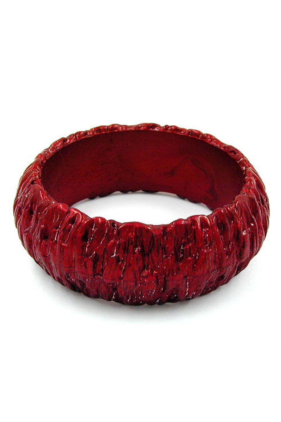 BANGLE RED METAL BARK LIKE