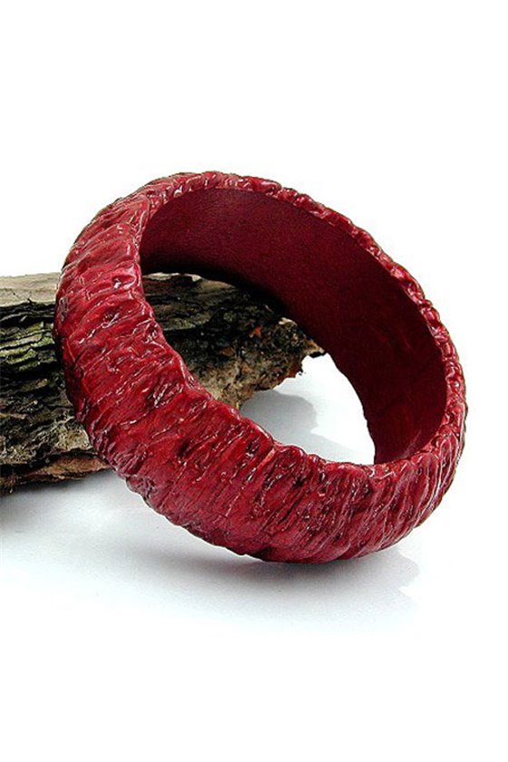 BANGLE RED METAL BARK LIKE