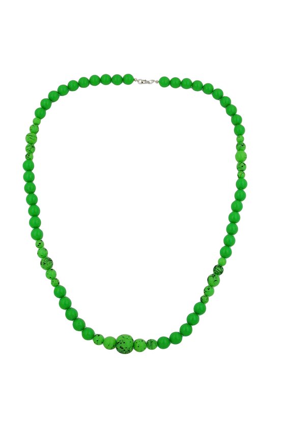 NECKLACE GREEN/BLACK BEADS