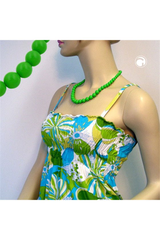 NECKLACE LIGHT GREEN BEADS