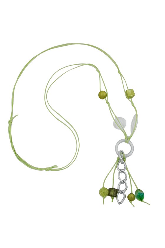 NECKLACE LIGHTGREEN BEADS 90CM