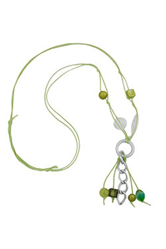 NECKLACE LIGHTGREEN BEADS 90CM