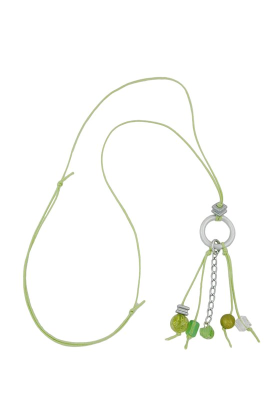 NECKLACE LIGHTGREEN BEADS 90CM