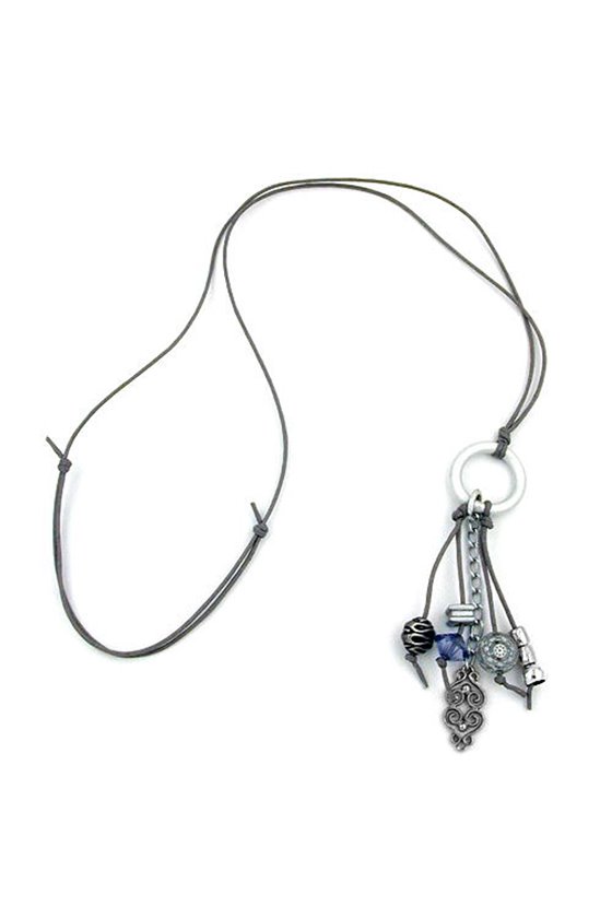 CHIC URBAN AND FASHIONABLE NECKLACE! GREY/SILVER BEADS