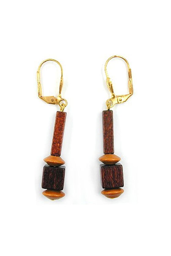 LEVERBACK EARRINGS WOOD 2 COLOURS