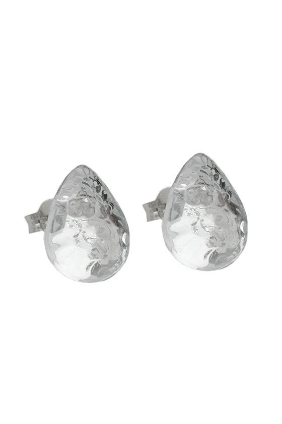 STUD EARRINGS DROPS CRYSTAL SILVER EFFECT