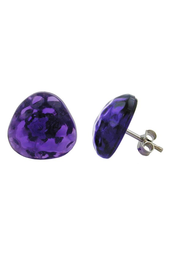 STUD EARRINGS PURPLE