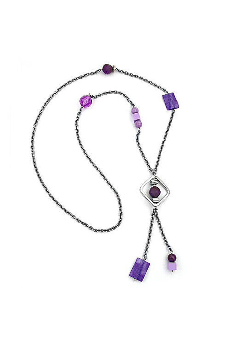 NECKLACE LILAC TRANSPARENT 90CM