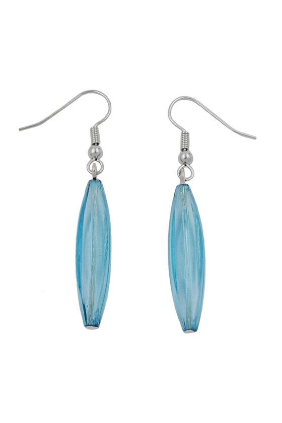 HOOK EARRINGS TURQUOISE TRANSPARENT