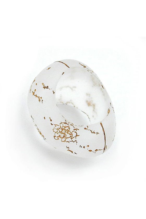 SCARF BEAD WHITE-GOLD
