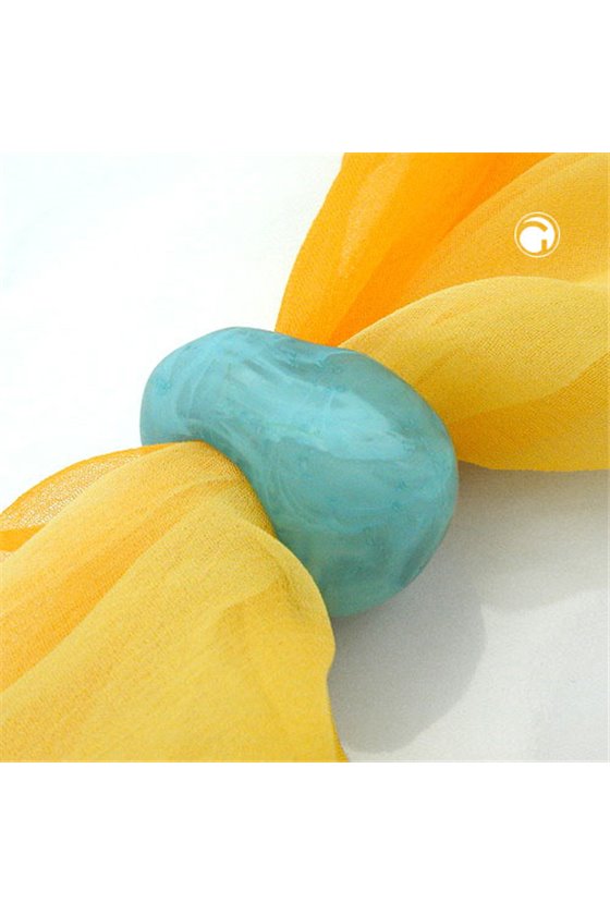 SCARF BEAD TURQUOISE TRANSPARENT