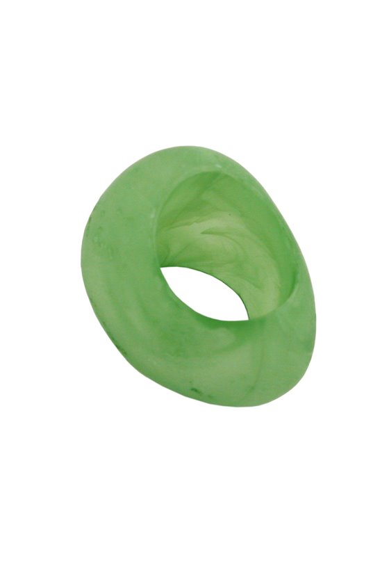 SCARF BEAD LIGHT GREEN TRANSPARENT