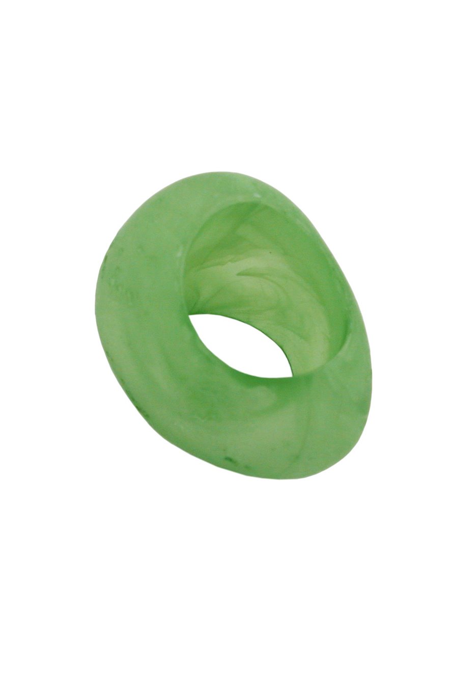 SCARF BEAD LIGHT GREEN TRANSPARENT