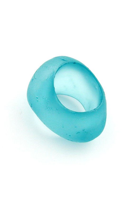 SCARF BEAD TURQUOISE TRANSPARENT