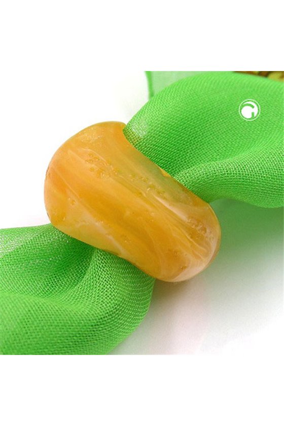 SCARF BEAD YELLOW 28MM