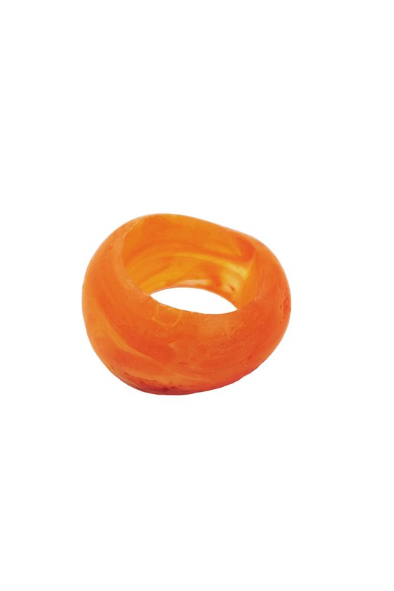 SCARF BEAD YELLOW ORANGE 28MM