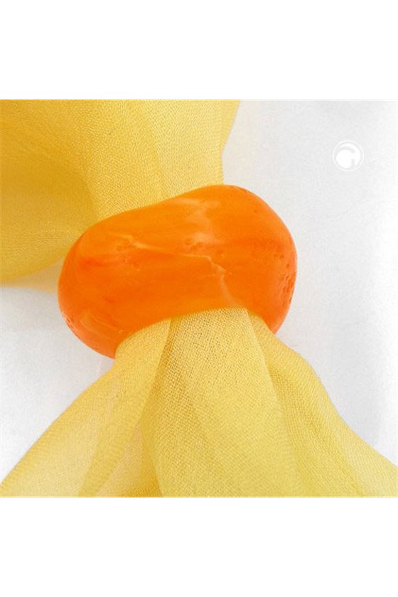 SCARF BEAD YELLOW ORANGE 28MM