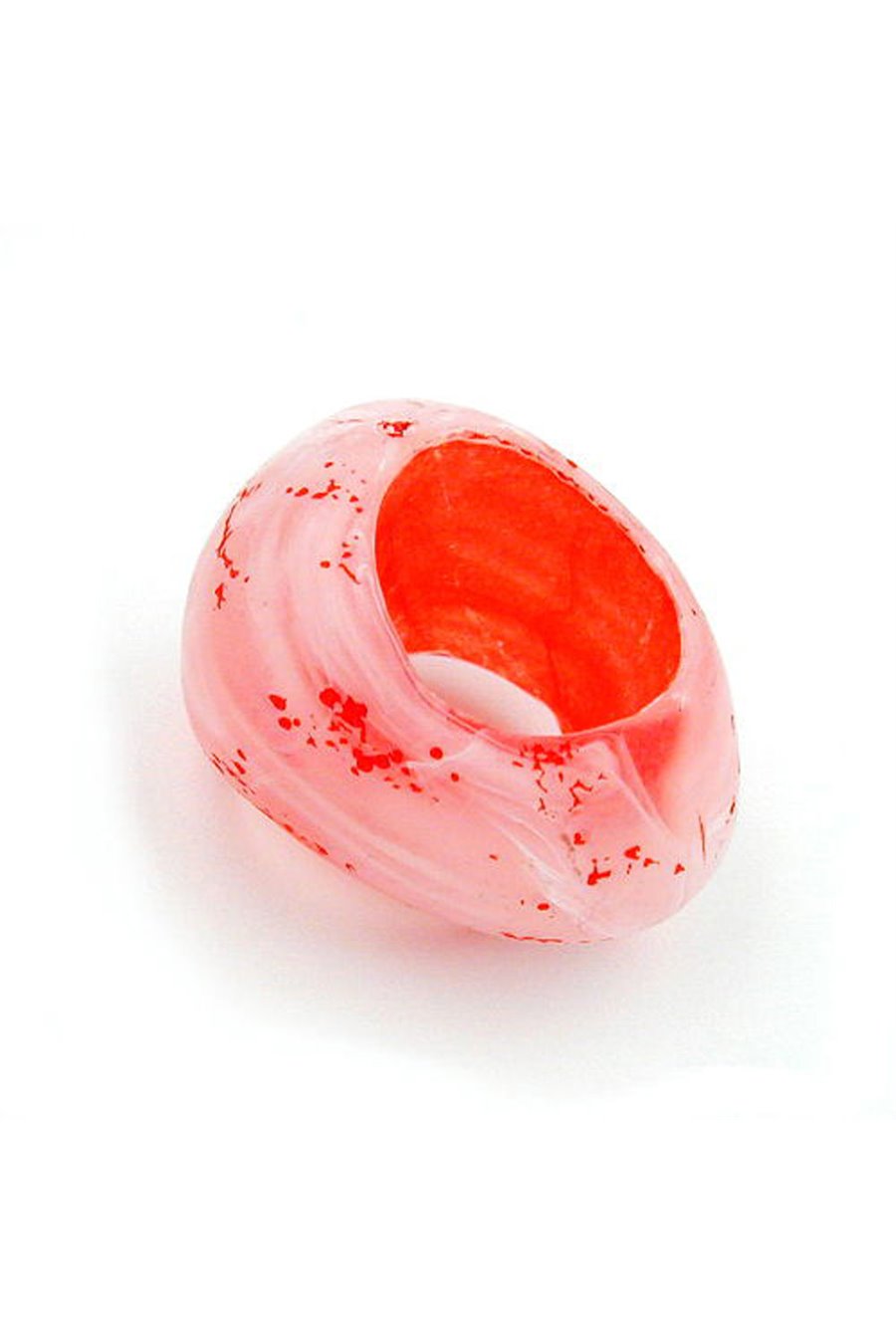 SCARF BEAD RED WHITE DESIGN