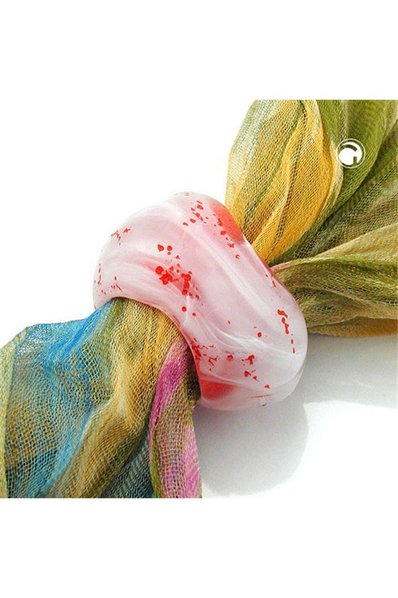 SCARF BEAD RED WHITE DESIGN