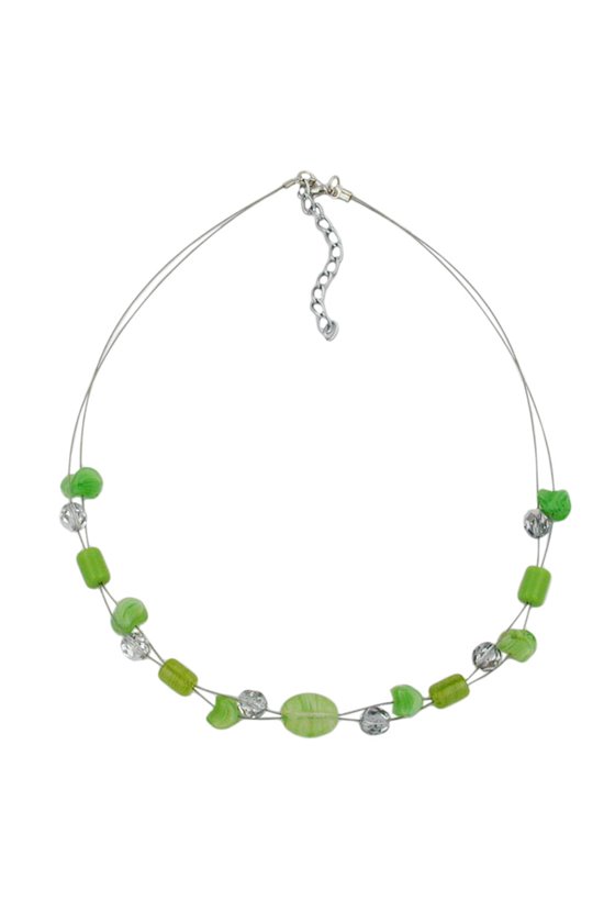 NECKLACE GLASS BEADS GREEN