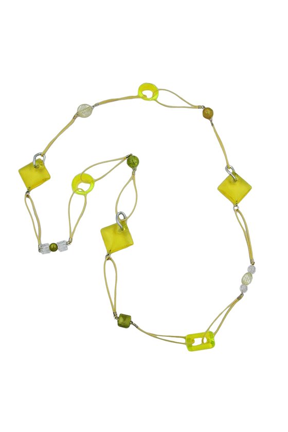 NECKLACE YELLOW GREEN 100CM